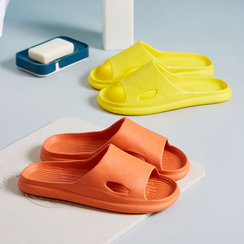 Home slippers for women summer indoor home couple bathroom bathing Korean version soft bottom men's slippers non-slip mute