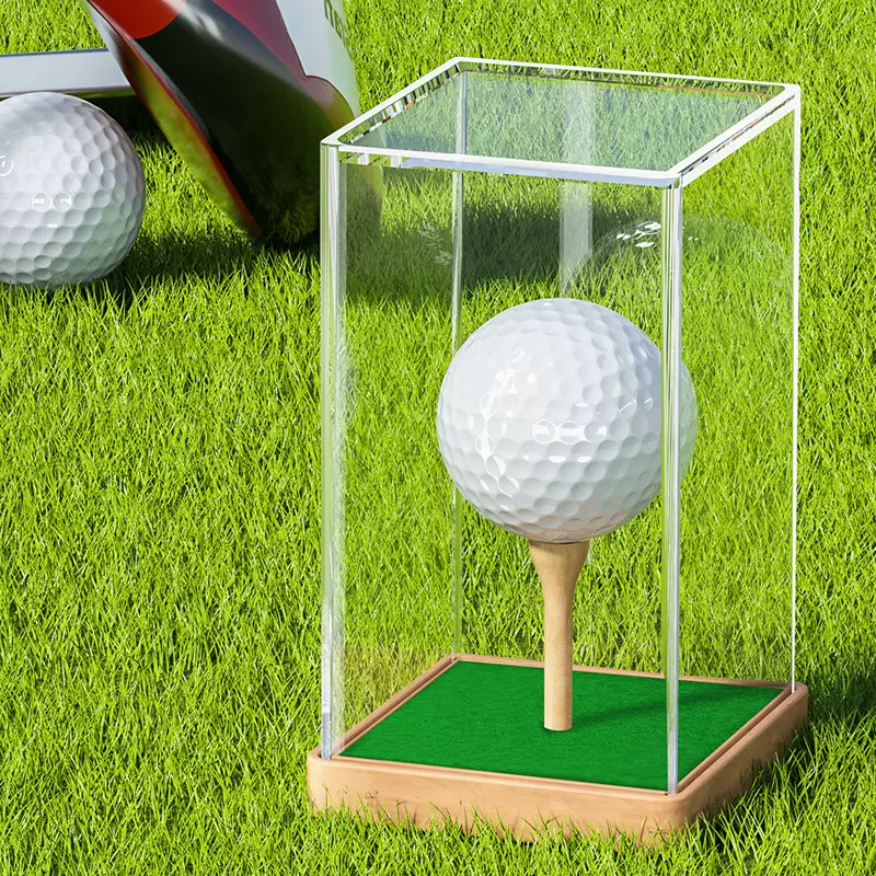 跨境透明亚克力高尔夫球展示盒 高级防尘Golf ball display box
