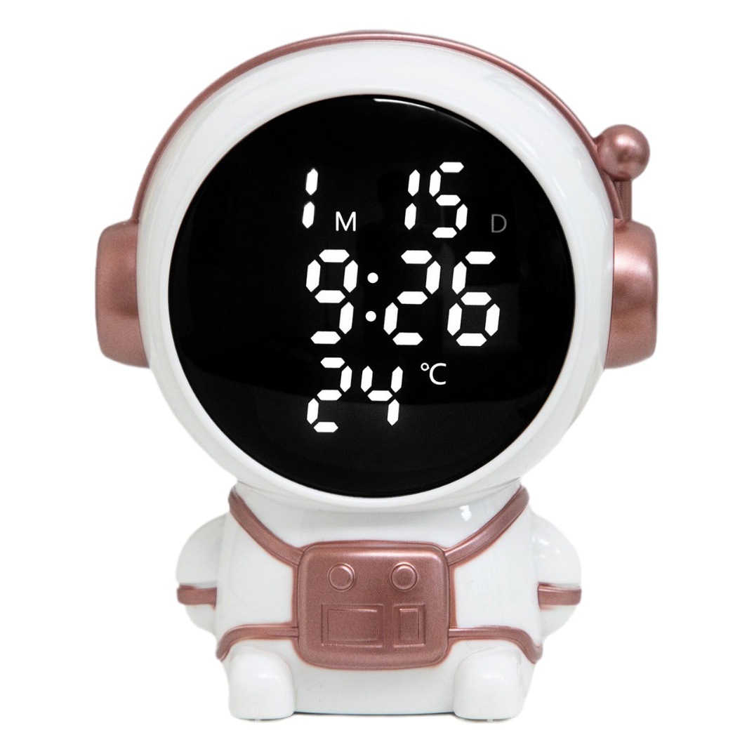 Venta directa de fábrica Spaceman plástico electrónico despertador multifunción se puede utilizar como espejo reloj electrónico simple estilo coreano