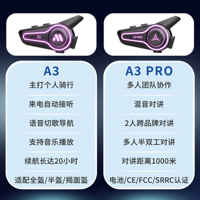 Motorcycle Helmet Headset, Motorcycle Bluetooth Headset, Dual-User