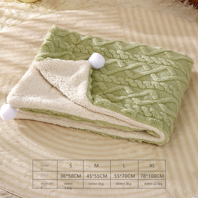 Venta al por mayor transfronteriza de mantas para mascotas, alfombras para gatos de doble cara, nidos cálidos para gatos de invierno, edredones pequeños, alfombras para dormir para mascotas de color sólido