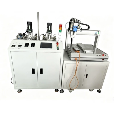 Floor-standing AB glue semi-automatic dispensing machine equipment with precise servo proportioning for waterproof sealing of circuit boards and automatic dispensing (Yapışqan paylayıcı adapterlər) - semi-automatic-glue-dispensing-machine-three-axis-motion-glue-dispensing-workbench-deposit-required