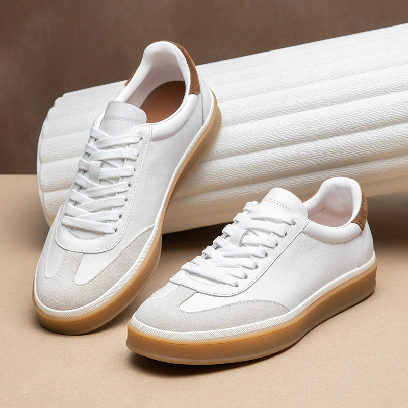 Мужские тренировочные туфли из натуральной кожи, мягкая подошва, легкие, удобные и элитные кроссовки, повседневная мужская обувь из воловьей кожи в деловом стиле, европейская и американская мужская обувь.