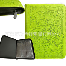 宝可梦游戏卡册亚马逊动漫卡片收集册黑色PVC内页PU材质相册