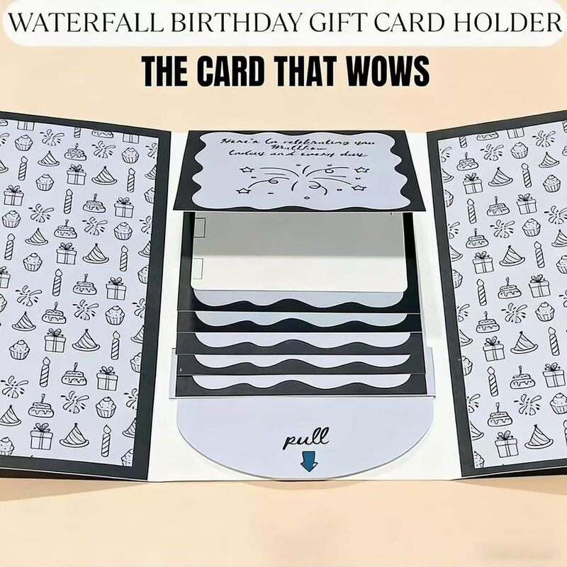 Handmade Waterfall Christmas Gift Card Booklet|undefined
