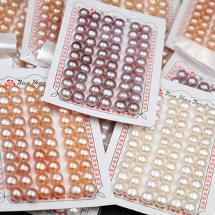 AAAA natural pearl wholesale bread beads S925 silver jewelry inlaid pearl pendant bun bead ring accessories