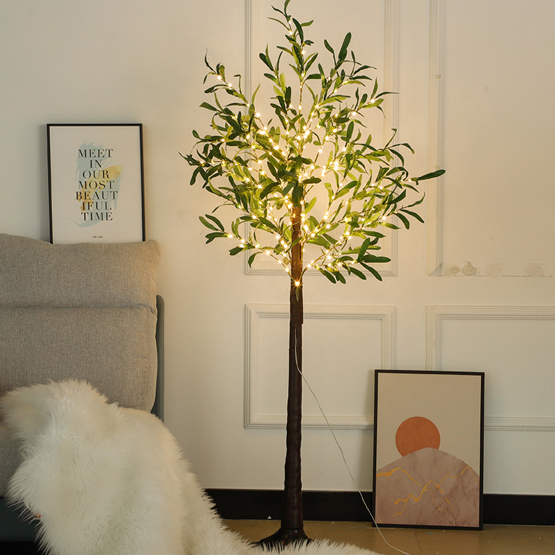 1.8m Simulated Olive Leaf Tree Light, Courtyard Decoration, Shop Window Landscape Tree Light, Home Decoration Tree Light, Manufacturer Wholesale