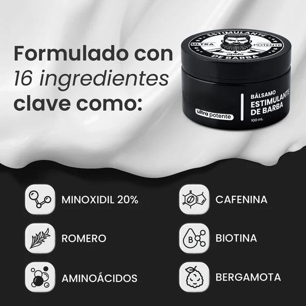Bálsamo para Crecimiento de Barba Ultra Potente ヒゲ成長クリーム|undefined
