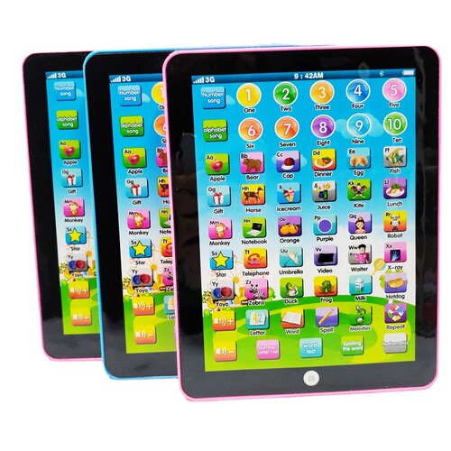 Cross-border hot selling English tablet learning machine tablet reading machine early education touch voice export IPAD educational toy