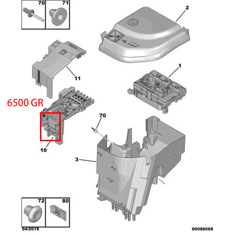 6500GR 28236841 for Peugeot 308 3008 Citroen C4 battery manager BPAG module RCZ
