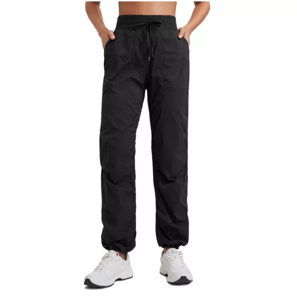 Cross-Border Autumn Winter New Women's Lightweight Straight-Leg Leg Fitness Pants Casual with Pocket Work Gym Sports Jogging Pants