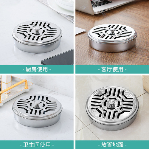 Portable Outdoor Incense Burner Stand, Fireproof Sandalwood Incense Tray with Metal Holder, Home Use Stainless Steel Incense Burner Box
