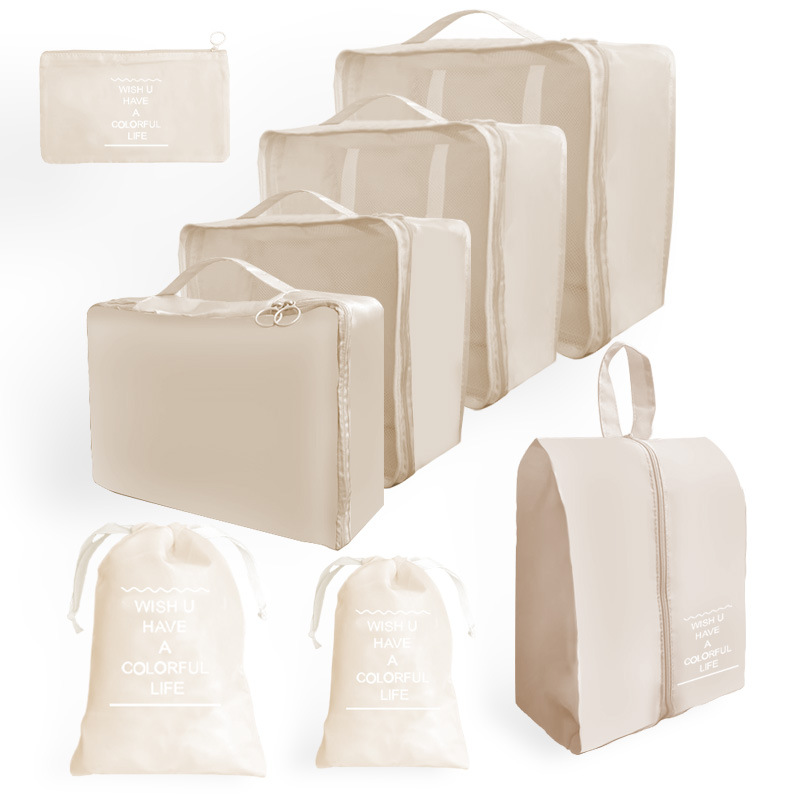 Bolsa de almacenamiento de viaje traje de seis piezas de siete piezas de ocho piezas plegable bolsa de lavado bolsa de almacenamiento de ropa bolsa de viaje con cordón