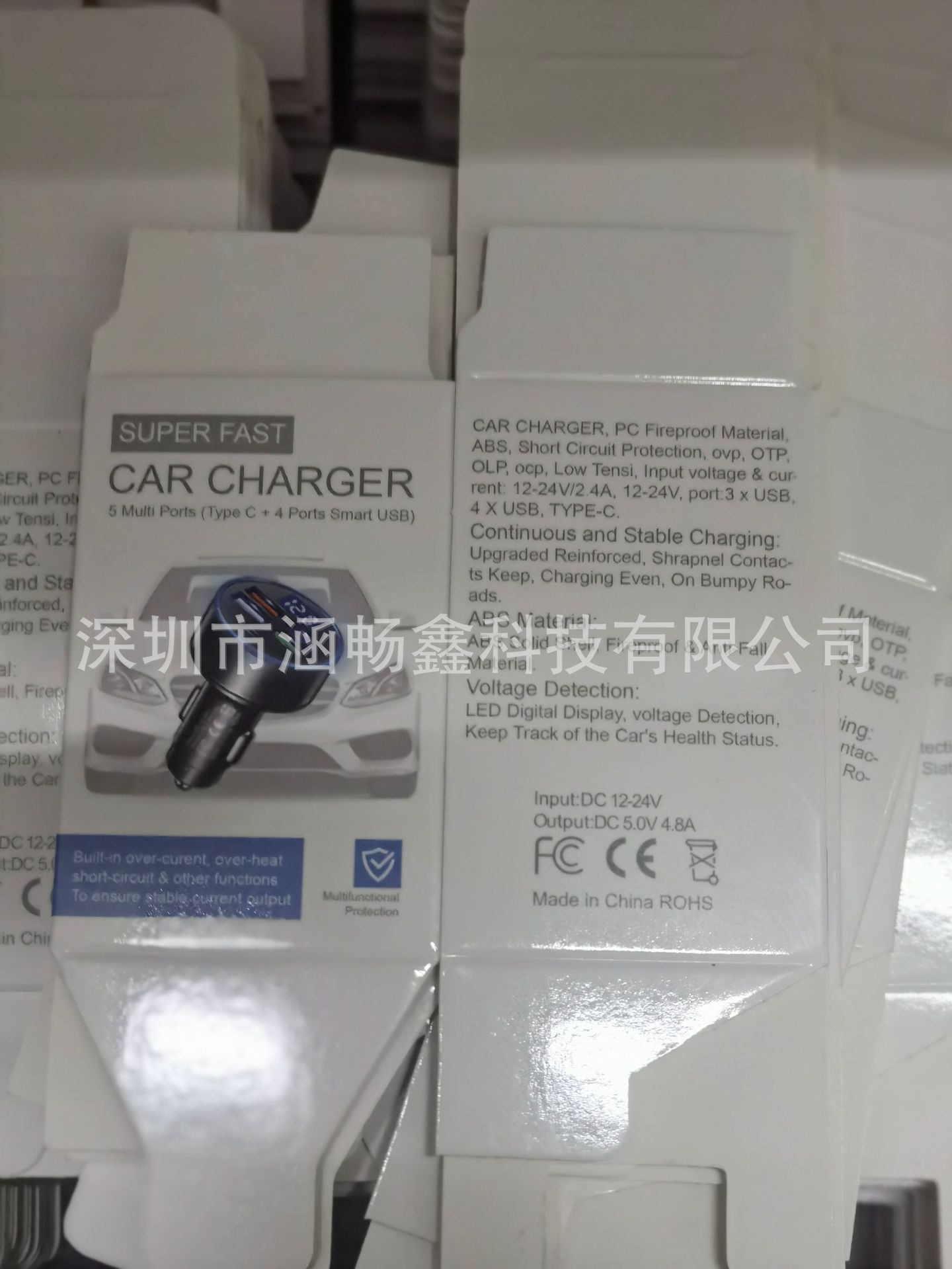 Transfronterizo nuevo cargador de coche pantalla digital cargador 4usb66WPD uno para cuatro QC3.0 cargador de coche ventas directas de fábrica