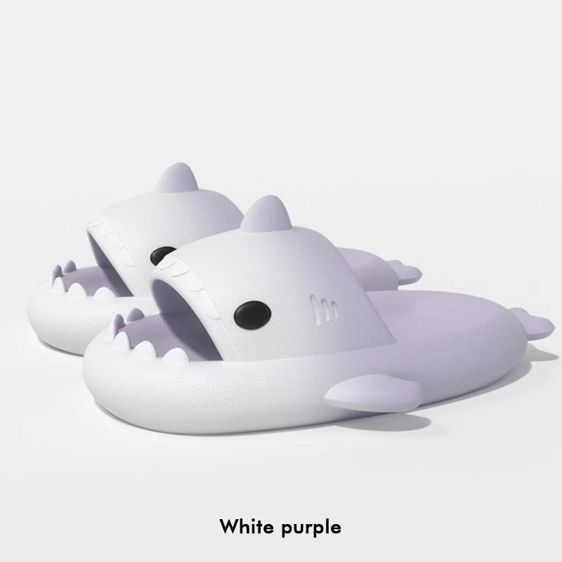 Platform Shark Slippers (Shark), summer funny slide, 4 cm platform, gradient colors
