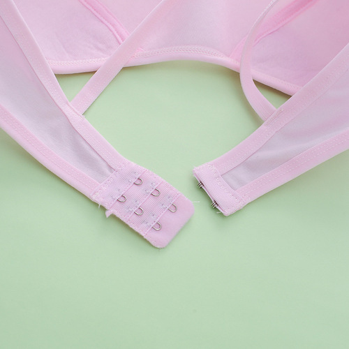 Underwear for female students in developmental period, junior high school students, pure cotton suspenders, breathable, wire-free, comfortable and anti-bump bra