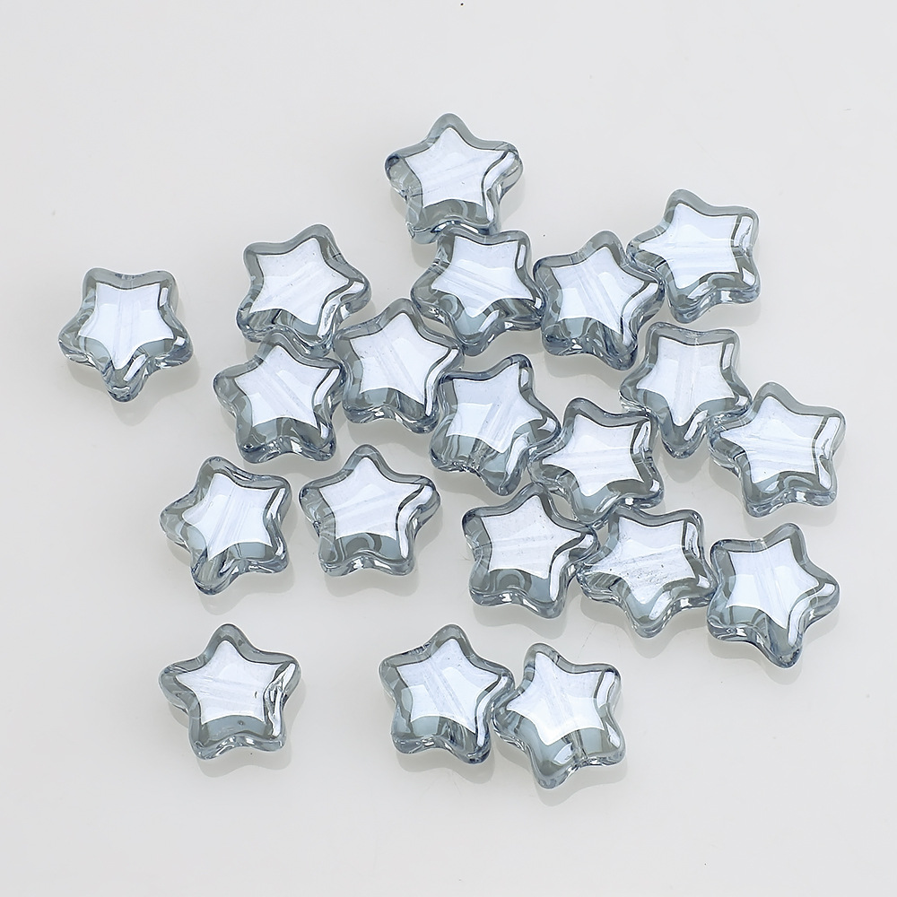 Nuevo colorido estrella de cinco puntas 8MM agujero medio colgante de cristal de bricolaje hecho a mano con cuentas de accesorios de joyería al por mayor image 13