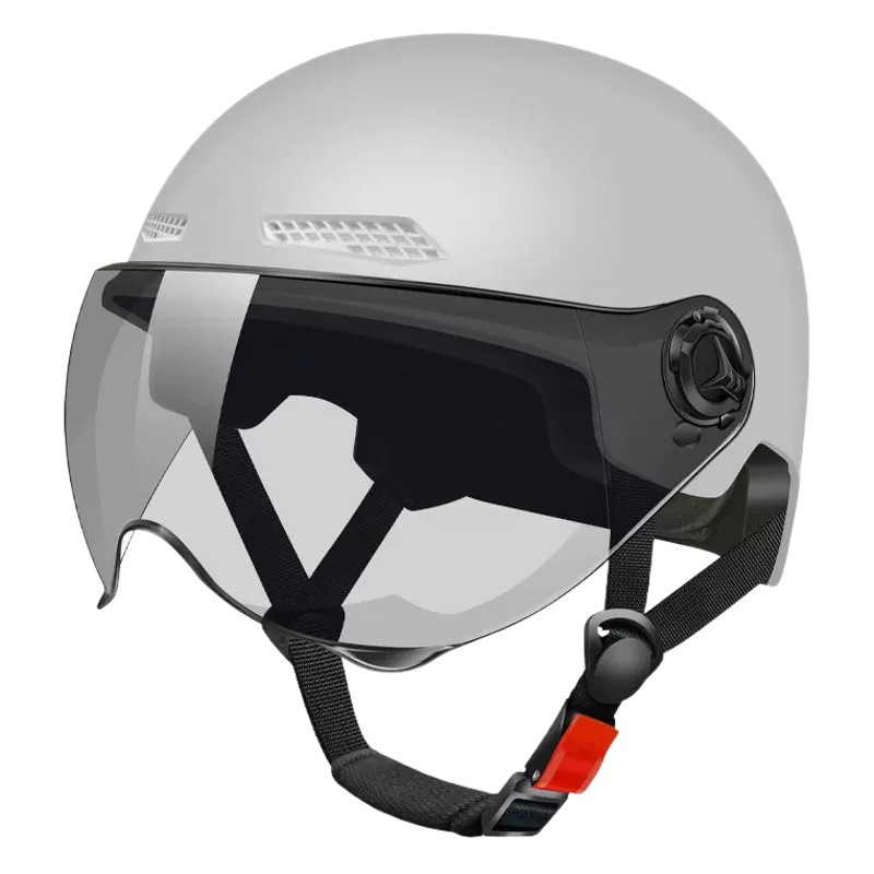 Casco de vehículo eléctrico certificado 3C para hombres y mujeres, casco de protección solar de verano, fabricante de medio casco ligero, sombrilla para vehículo con batería puntual
