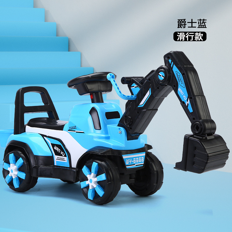Excavadora coche de ingeniería de juguetes para niños 1 - 5 años de edad puede montar excavadora eléctrica coche eléctrico