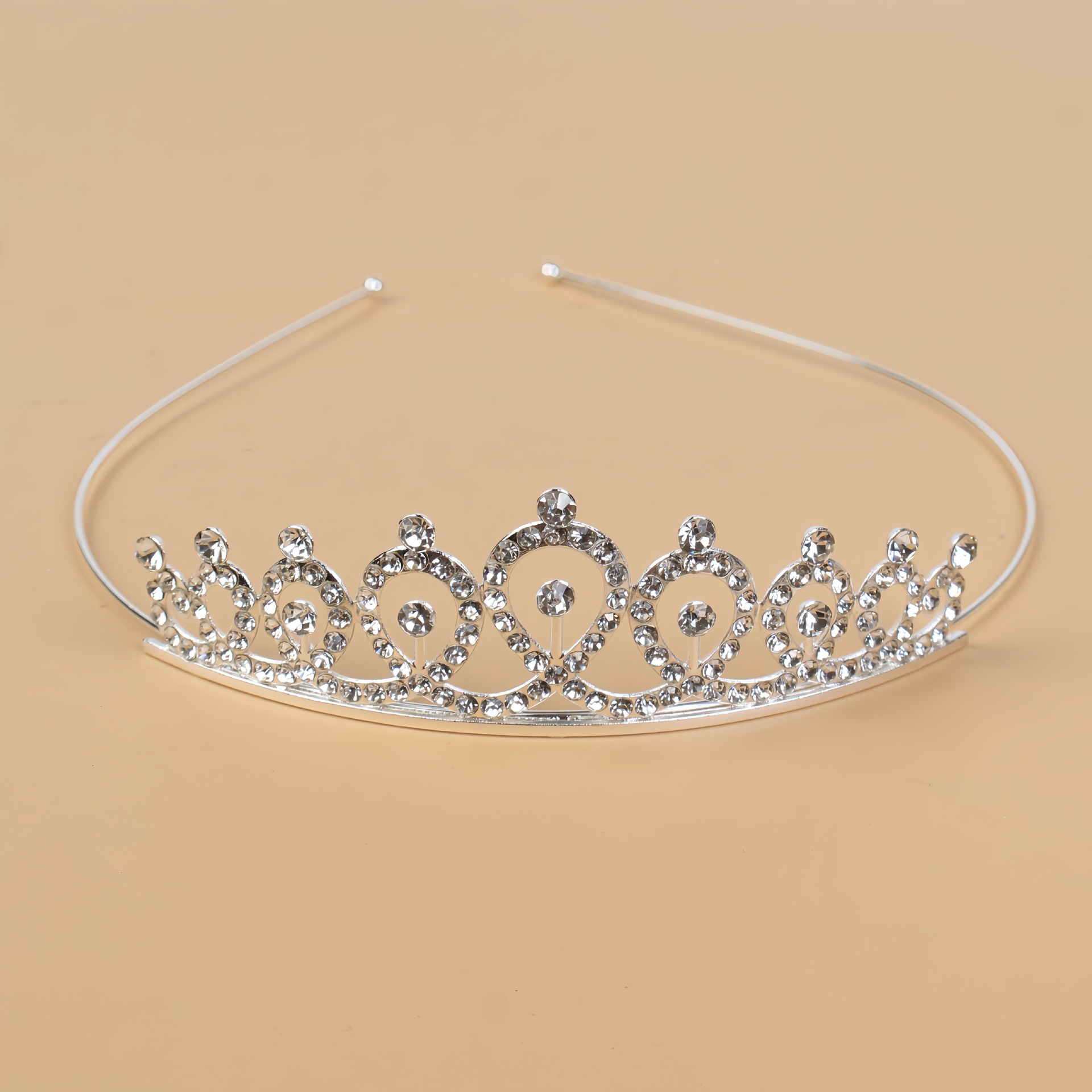 Princesa de cristal coreana corona de novia diamante de cristal anillo de cabello estudio de fotos accesorios para el cabello vestido de boda
