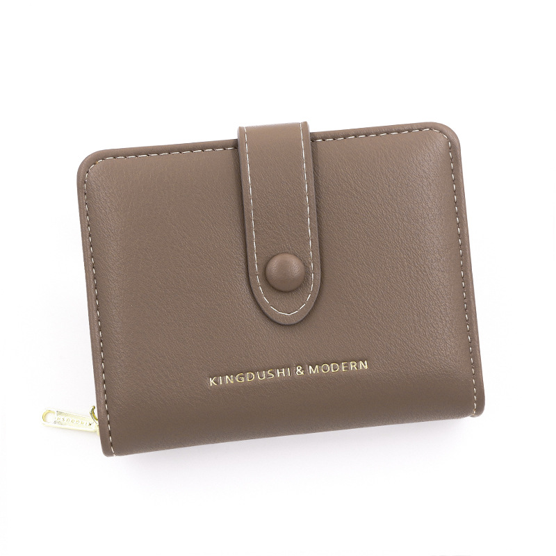 Corea moda hebilla señoras billetera corta de gran capacidad Multi-Tarjeta cero cartera tarjeta fabricantes al por mayor