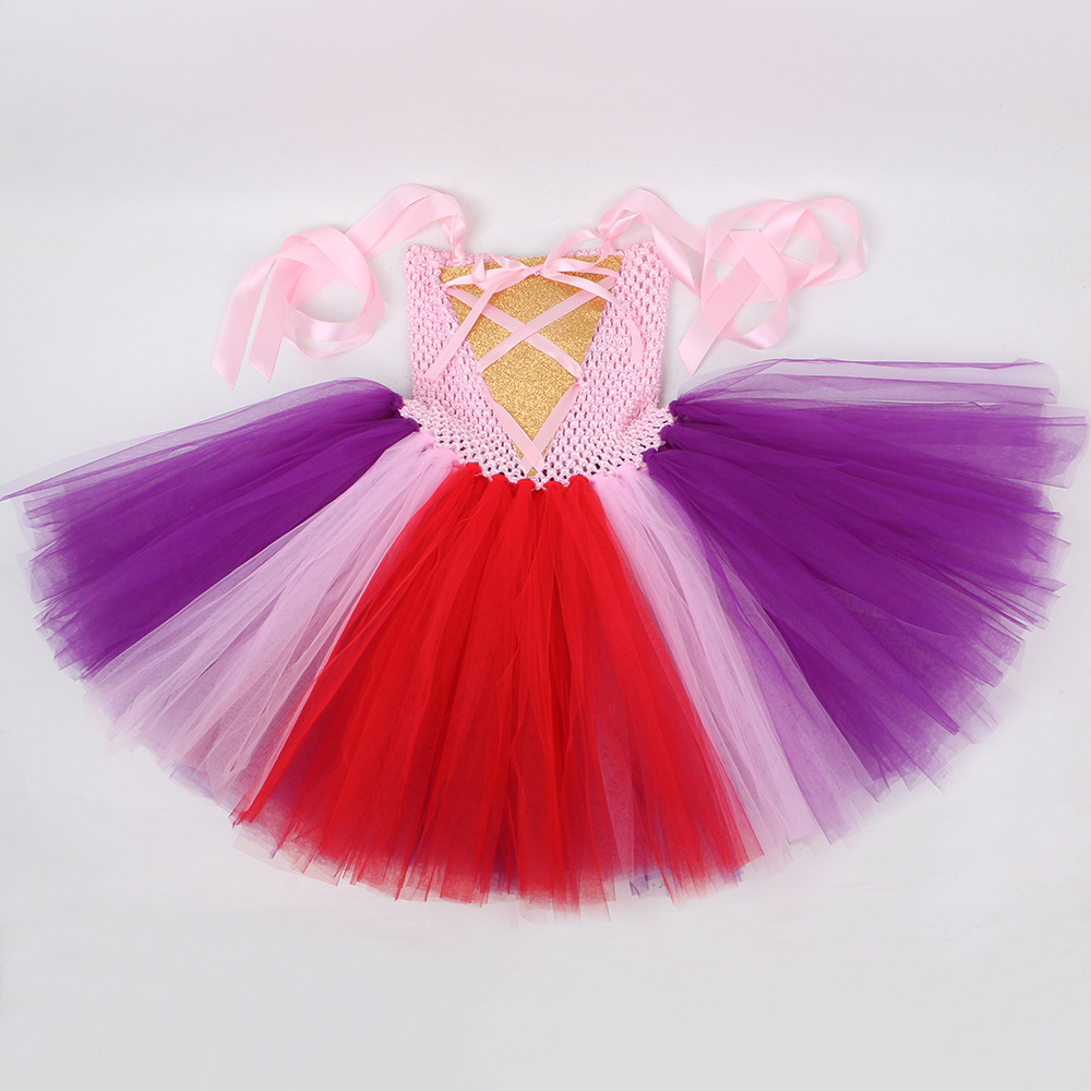 Kid's Clothing children's clothing children's Halloween witch costumes Witch is also crazy role playing mesh tulle skirt_voghion.com