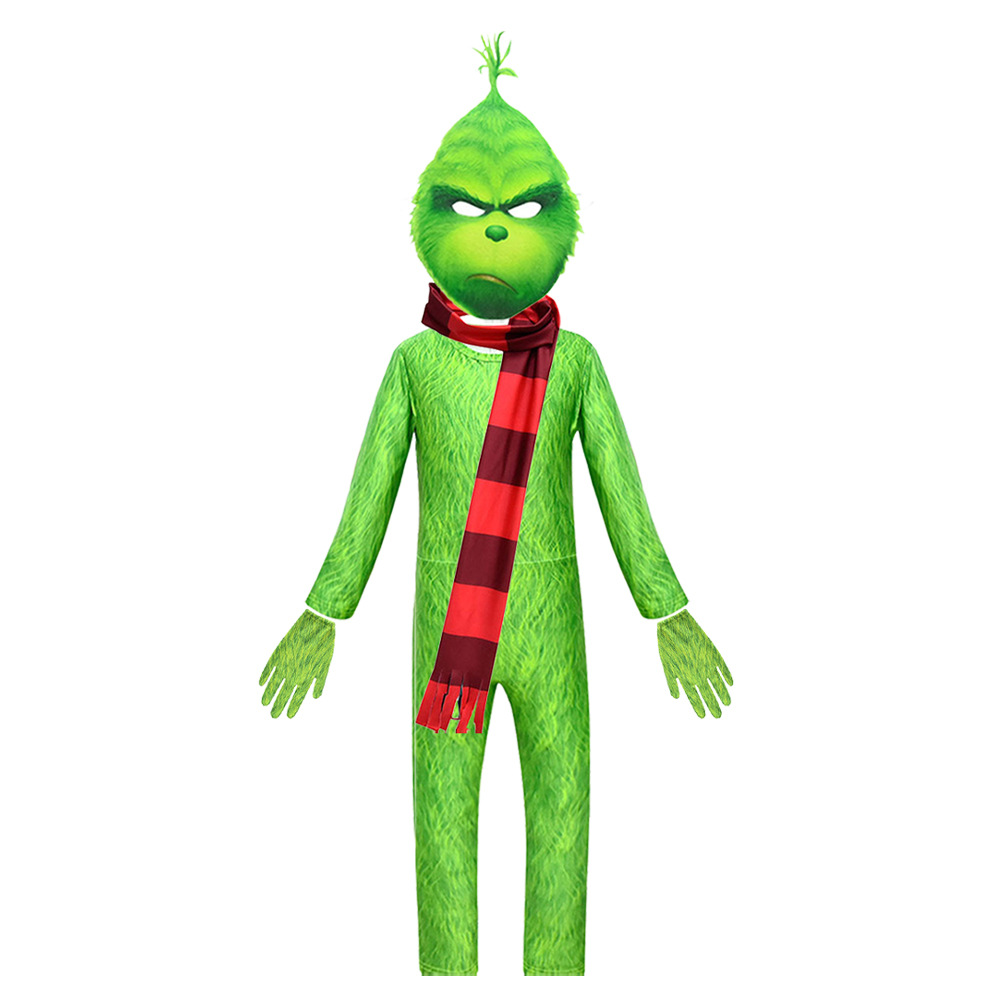 Halloween cosplay TheGrinch mono para niños disfraz Grinch tendencia