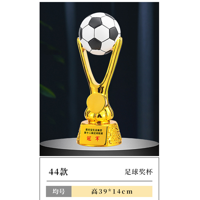 Fútbol Trofeo de cristal Creativo Tirador Deportivo Juegos Mundiales Torneo Medalla de resina Premios de equipo árbitro