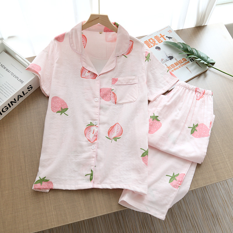 SXLピンクの大きなイチゴ-ガーゼの短い長さ