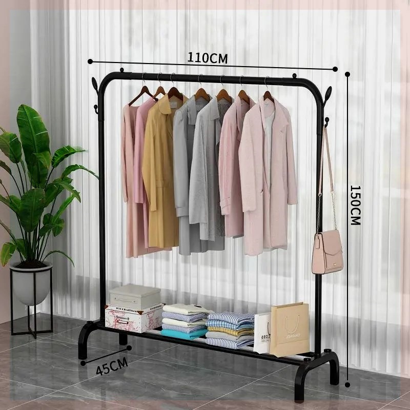 percha de ropa de piso vertical grosero grosero estante de ropa de secado de dormitorio grosero percha de sombrero percha de ropa doméstica balcón percha de ropa