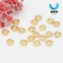 14K包金保色麻花闭口隔片 圆圈扭花垫片饰品配件 diy手工串珠隔珠