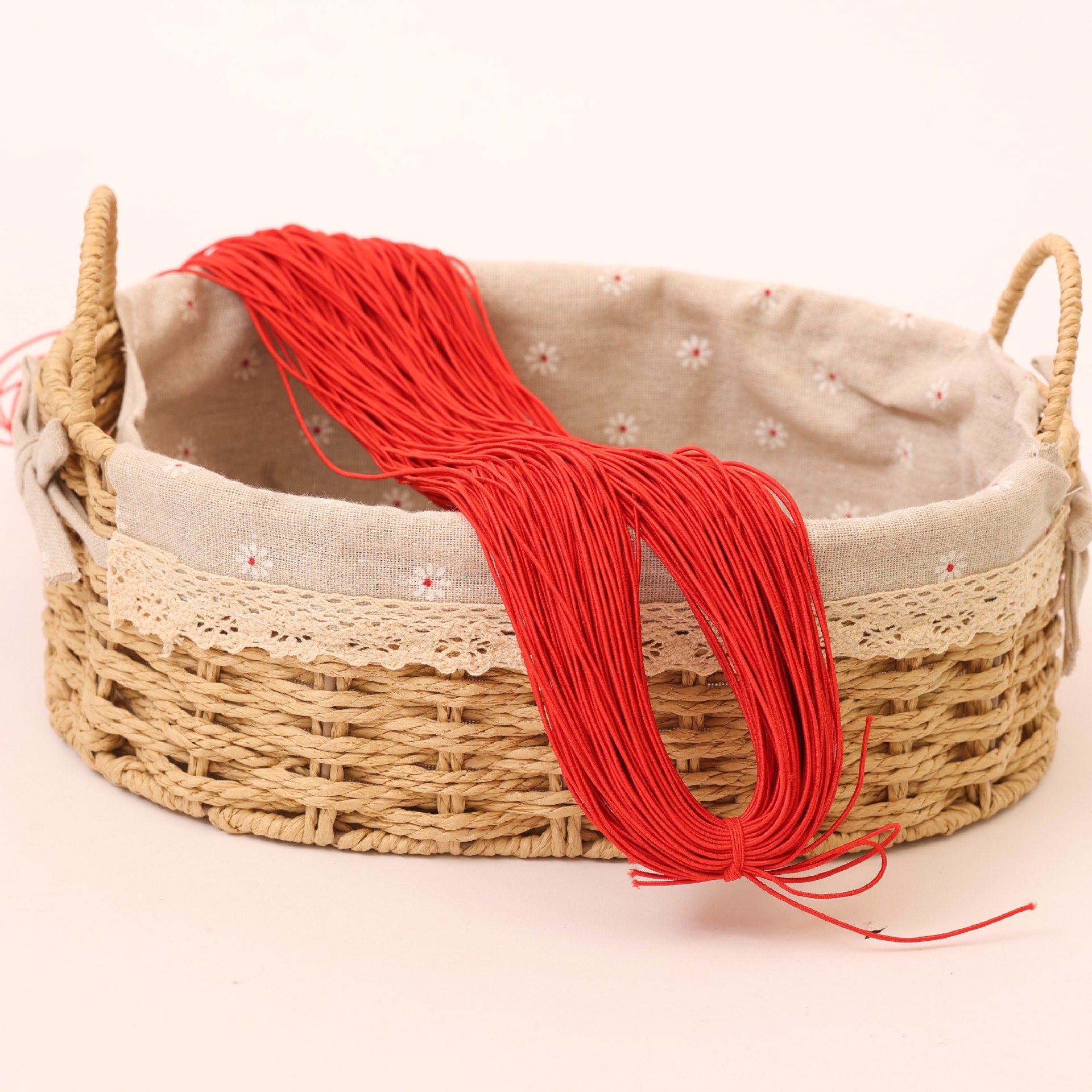 Cintas elásticas redondas al por mayor de 0.6-19mm cuerdas elásticas de color ropa como tendones de látex núcleo de cuerda elástica de alta elasticidad perlas