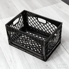 38L 可折叠食品周转箱 加厚塑料筐 蔬菜水果保鲜存储箱