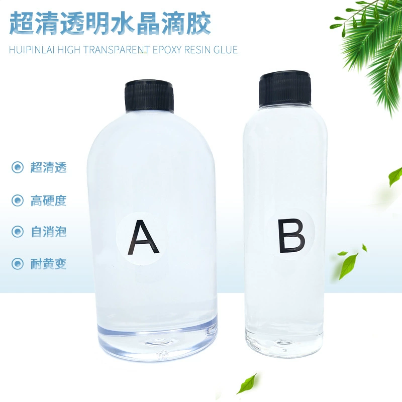 Huipinlai 3:1 эпоксидная смола кристаллический капельный клей высокопрозрачный автоматический пеногаситель против пожелтения клей из эпоксидной смолы