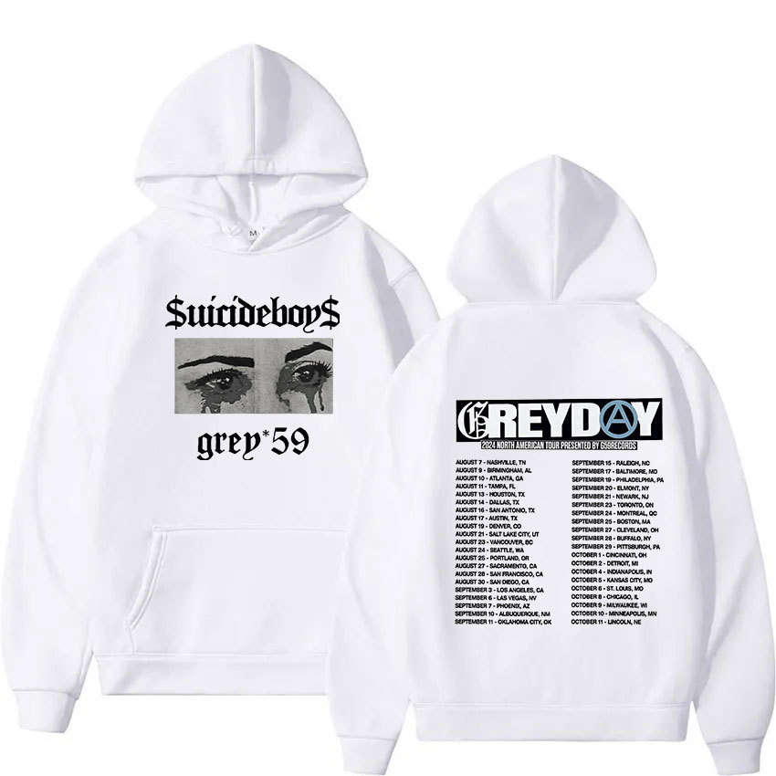 2024 Suicideboys Grey Day G59 Graphic Hoodie Men Hip Hop Ret