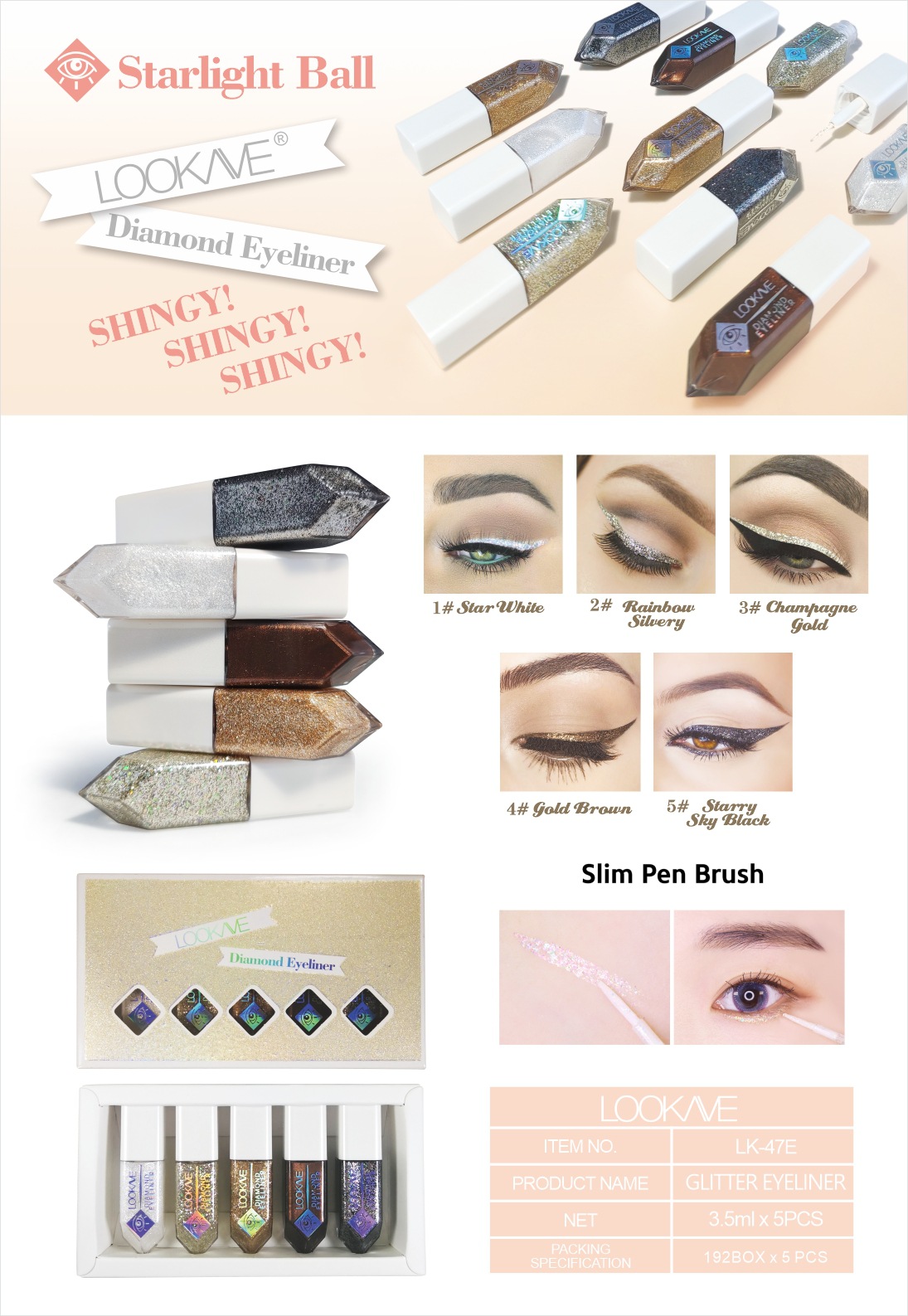 10g Weight liquid eyeliner Type Of Cosmetics 1 Piece, 1 Set Quantity Plastic Material Solid Color Pattern Simple Style Style Simple Style Solid Color Plastic Liquid Eyeliner 1 Piece 1 Set 1