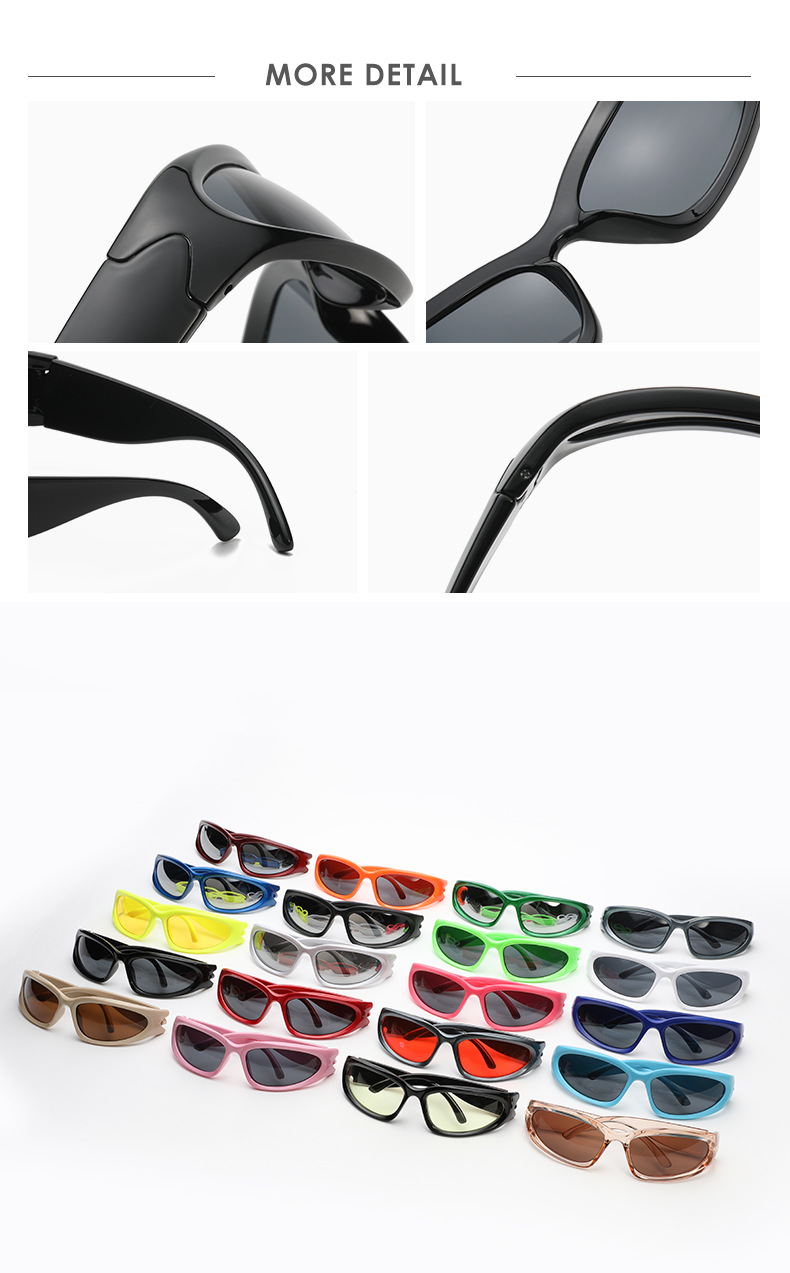 Fashion Solid Color Pc Special-shaped Mirror Full Frame Women's Sunglasses display picture 5