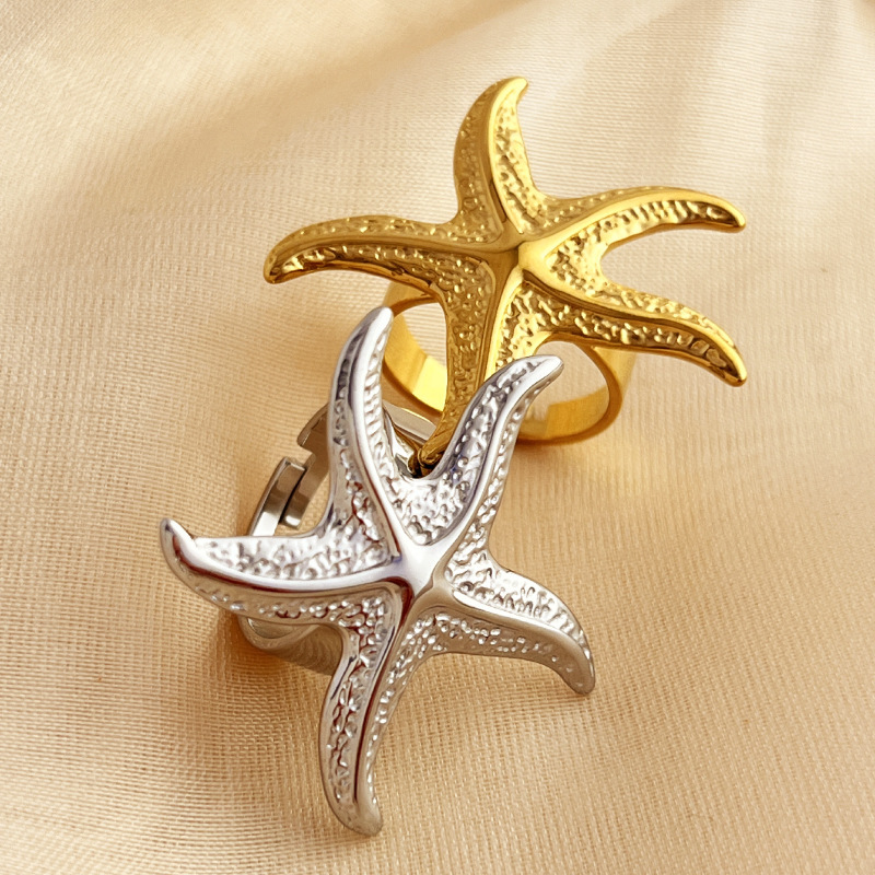 Holiday, Daily Occasion Vacation Classic Style Starfish Alloy Plating Women's Rings