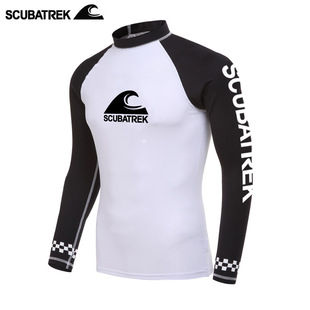 New Korean Style Wetsuit Men's Long-Sleeved Warm Split Surfing Water Skiing Sun Protection Tight Swimsuit Jellyfish Snorkeling Suit