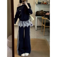 早秋时尚减龄休闲运动套装女学生宽松韩版显瘦百搭卫衣阔腿两件套
