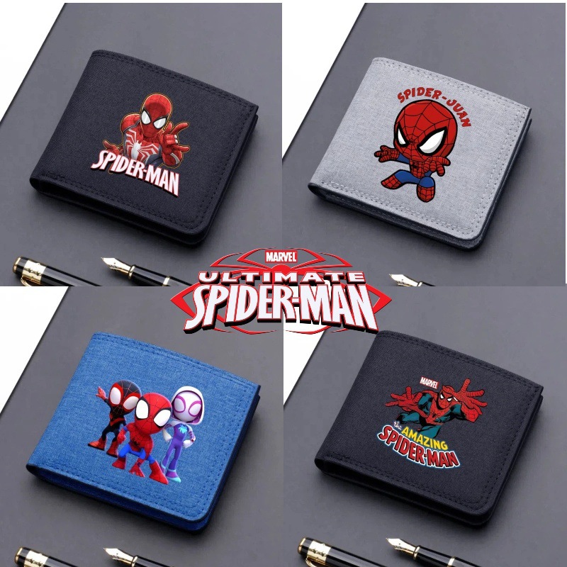 Spider-Man Cartoon Print Short Ultra-Thin Multi-Functional Wallet Card Holder