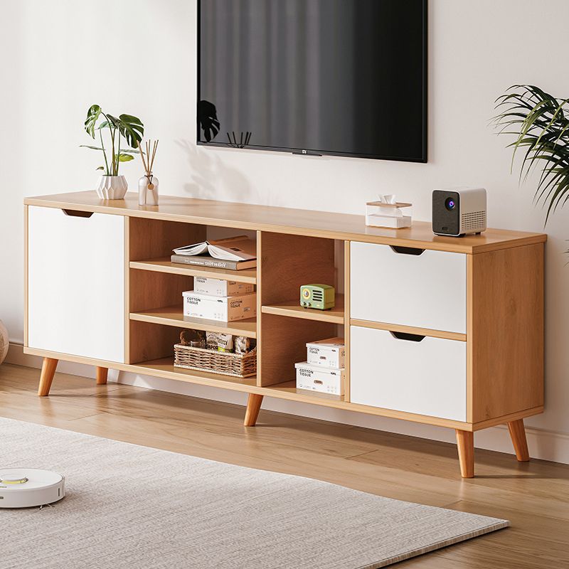 Living Room Solid Wood Leg Tv Cabinet Modern Minimalist Living Room Home Small Apartment Solid Wood Leg Coffee Table Tv Cabinet Combination