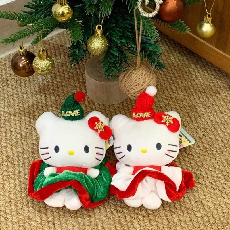 新品クリスマス限定ポンポンスカートキティちゃんストラップ可愛いぬいぐるみストラップ掛け飾り祭りプレゼントストラップキー|undefined