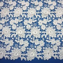 新款高档礼服婚纱高定时装面料电脑绣牛奶丝水溶满幅蕾丝花边面料