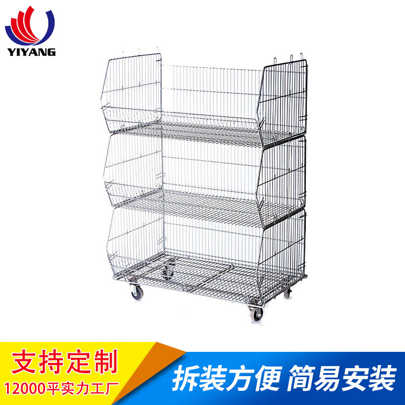 单面金属轮子便利店货架超市斜口篮产品展示架便利店促销货架厂家