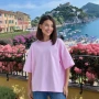 宽松夏季空白短袖t恤