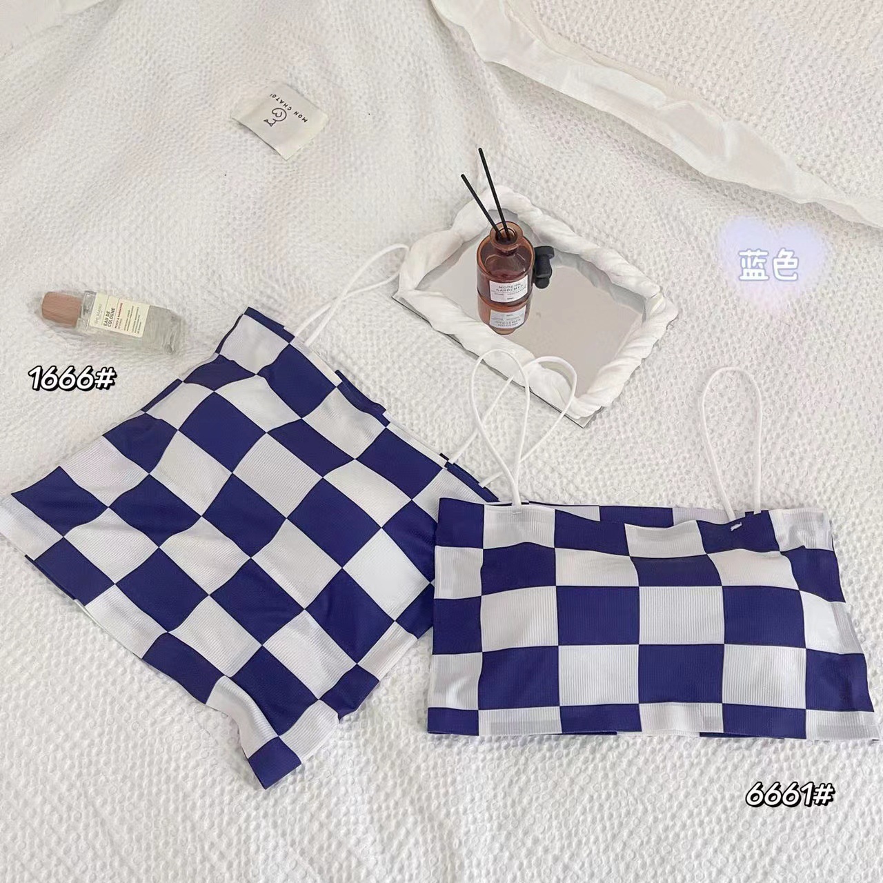 Nuevo estilo rojo neto espalda sin anillo de acero envuelto pecho chaleco Placa de ajedrez Plaid correa interior tubo superior bottoming chaleco ropa interior para mujeres