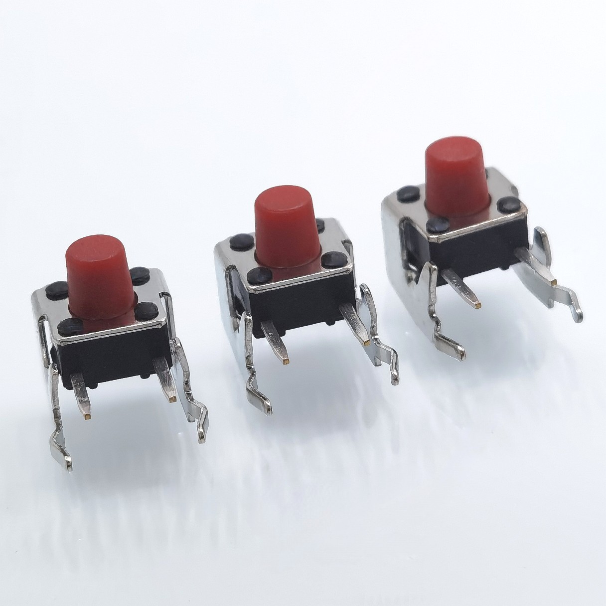 轻触开关6x6x7红色头带支架 侧按6x6支架按键开关 侧插开关