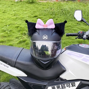 Purple Bow Kuromi Ear Helmet Decoration Motorcycle Helmet Accessories