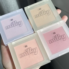 xixi Milk Galaxy Soft Mist Blush Compact and Portable Natural Nude Makeup Matte Student Single Color Brightening Blush Purple Blush